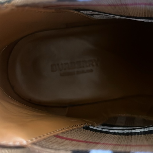 Vintage check detail leather Chelsea boots - Picture 2 of 4